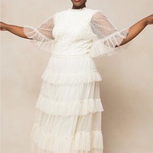 Anya Dress in Cream Tulle